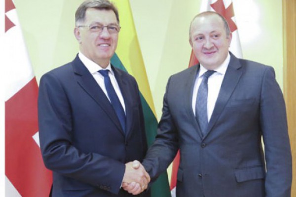 საქართველოს პრეზიდენტი ლიტვის პრემიერ-მინისტრს შეხვდა
