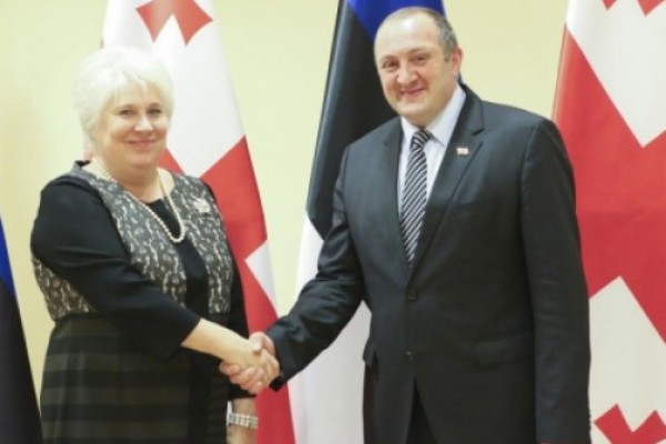 საქართველოს პრეზიდენტი ესტონეთის საგარეო საქმეთა მინისტრს შეხვდა