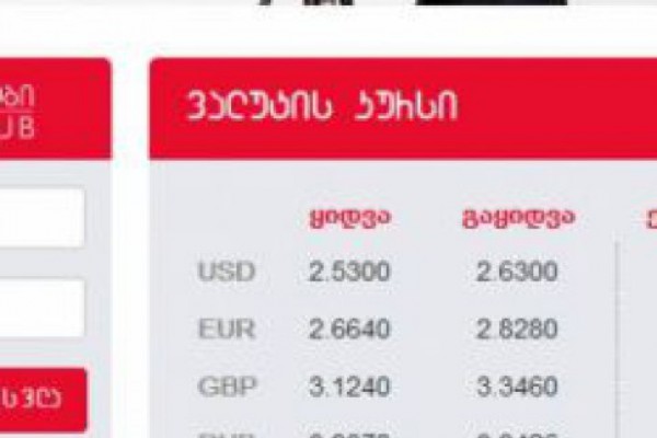 ზოგიერთ კომერციულ ბანკში ერთი დოლარის ღირებულებამ 2.63 ლარს მიაღწია
