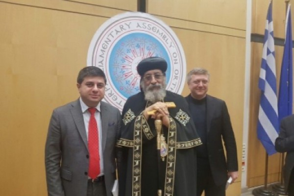 ზაქარია ქუცნაშვილი ალექსანდიის, სრულიად აფრიკის და კოპტების მართლმადიდებლური ეკლესიის პატრიარქ თეოდორ მეორეს შეხვდა
