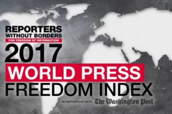 2017 წლის „პრესის თავისუფლების მსოფლიო ინდექსში“ საქართველო 180 ქვეყანას შორის კვლავ 64-ე ადგილზეა