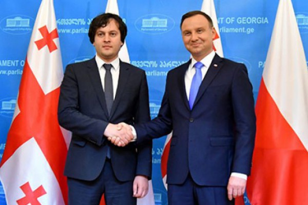 ირაკლი კობახიძე პოლონეთის რესპუბლიკის პრეზიდენტს შეხვდა