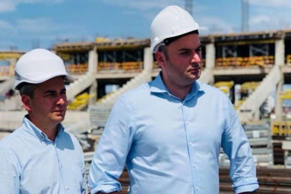 მამუკა ბახტაძე ბათუმის ახალი სტადიონის მშენებლობის პროცესს გაეცნო