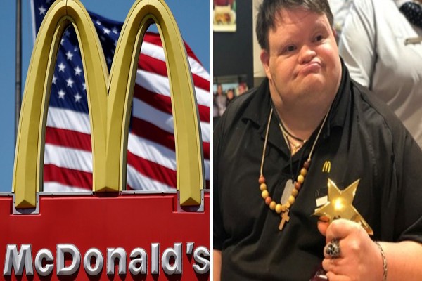 დაუნის სინდრომის მქონე კაცი McDonald's-ში 27-წლიანი მუშაობისთვის დააჯილდოვეს