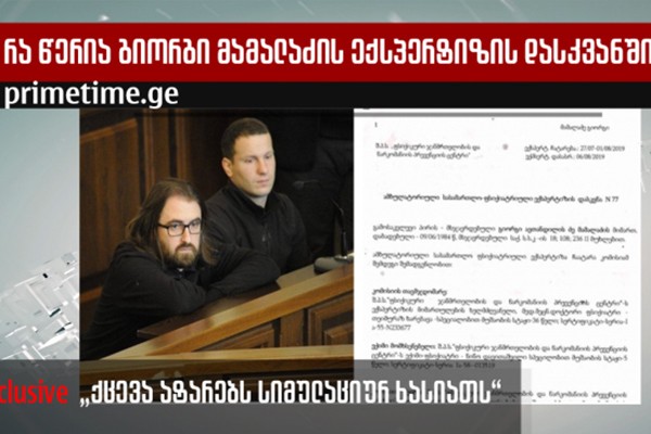 Exclusive: რა წერია გიორგი მამალაძის ექსპერტიზის დასკვანში - (დოკუმენტი)