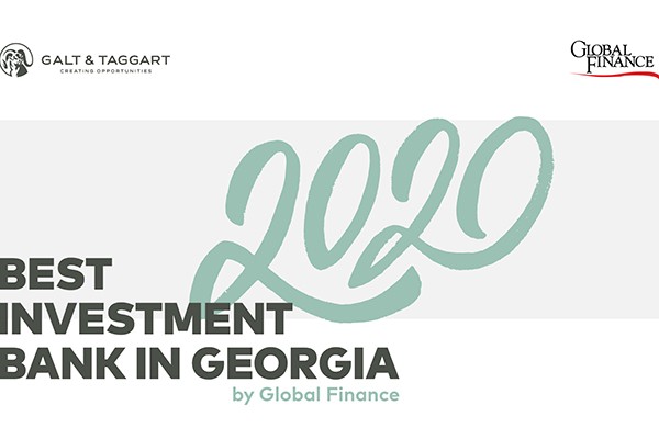 გალტ ენდ თაგარტი Global Finance -მა საქართველოში  საუკეთესო საინვესტიციო ბანკად აღიარა