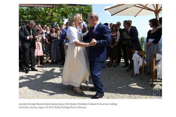 ავსტრიის საგარეო საქმეთა ყოფილმა მინისტრმა, რომელმაც პუტინთან იცეკვა, Russia Today-სთვის დაიწყო მუშაობა