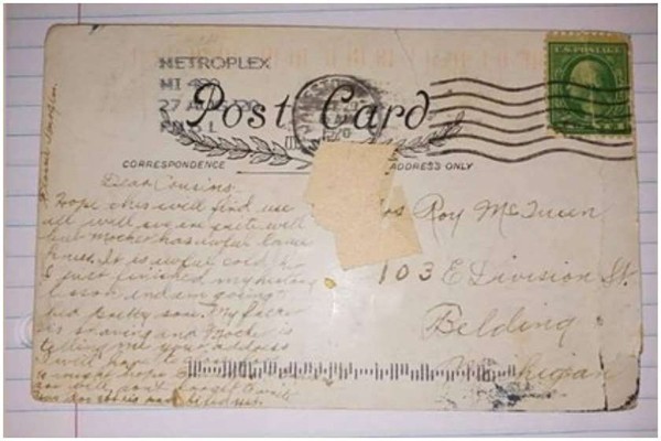 აშშ-ში ქალმა 100 წლის წინ გამოგზავნილი წერილი მიიღო