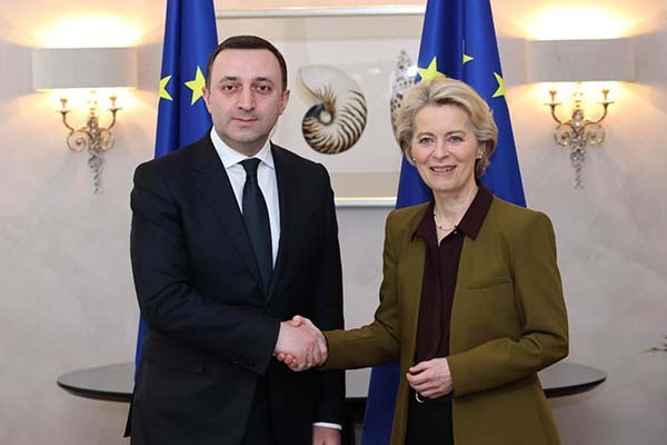 ირაკლი ღარიბაშვილი: ურსულა ფონ დერ ლაიენთან შეხვედრაზე ხაზი გავუსვით საქართველოს ძლიერ ქმედებებს და  გატარებულ ეფექტურ რეფორმებს ევროკავშირში გაწევრიანების გზაზე