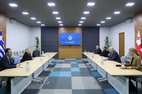 შინაგან საქმეთა მინისტრის მოადგილე საბერძნეთის რესპუბლიკის საგანგებო და სრულუფლებიან ელჩს შეხვდა