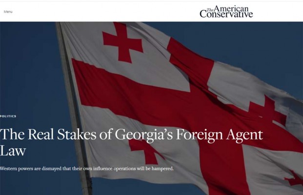 The American Conservative - როგორც ჩანს, ბრიუსელი და ვაშინგტონი იმედგაცრუებული არიან, რომ ქართველები აგრძელებენ „ქართული ოცნების“ არჩევას და ცდილობენ, ეს მოახლოებულ დიქტატურად წარმოაჩინონ