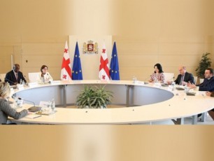 premierministri-irakli-RaribaSvili-da-IFC-is-vice-prezidents-karin-finkelstonis-Sexvda