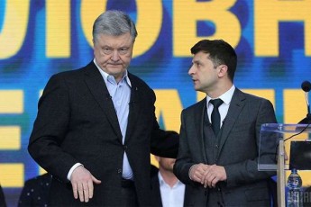 volodimir-zelenski-petro-poroSenkos-gasamarTleba-jer-kidev-winaa